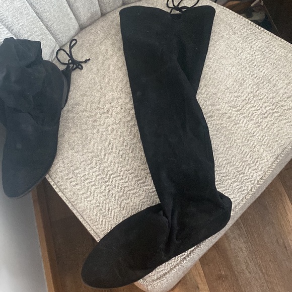 Knee high pull up suede style boots - Picture 2 of 4